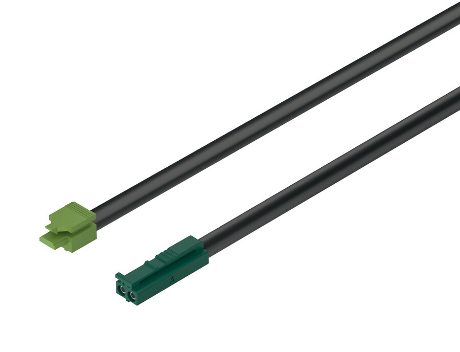 Przewód zasilający, do taśmy LED Häfele Loox5 24 V modułowej z łącznikiem zatrzaskowym / 5 A, 18 AWG, 2000 mm