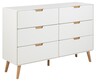 Komoda LOWELL 6 szuflad - biały