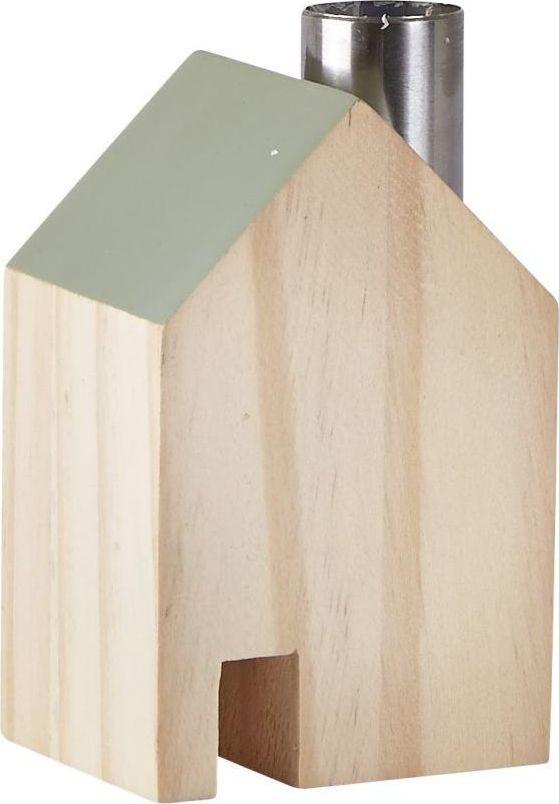 Figurka dekoracyjna House Ligno 7x10 cm drewniano-zielona