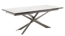 Stół rozkładany TESERO 200(250/300)x95 - kremowy/stal