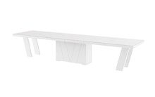 Stół rozkładany GRANDE 160/412x100 - kaszmir mat/biały połysk