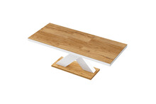 Stół rozkładany XENON LUX  160/256x89 - dąb pradawny/biały połysk