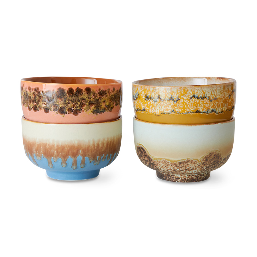 Zestaw 4 misek ceramicznych 70's: SEABREEZE