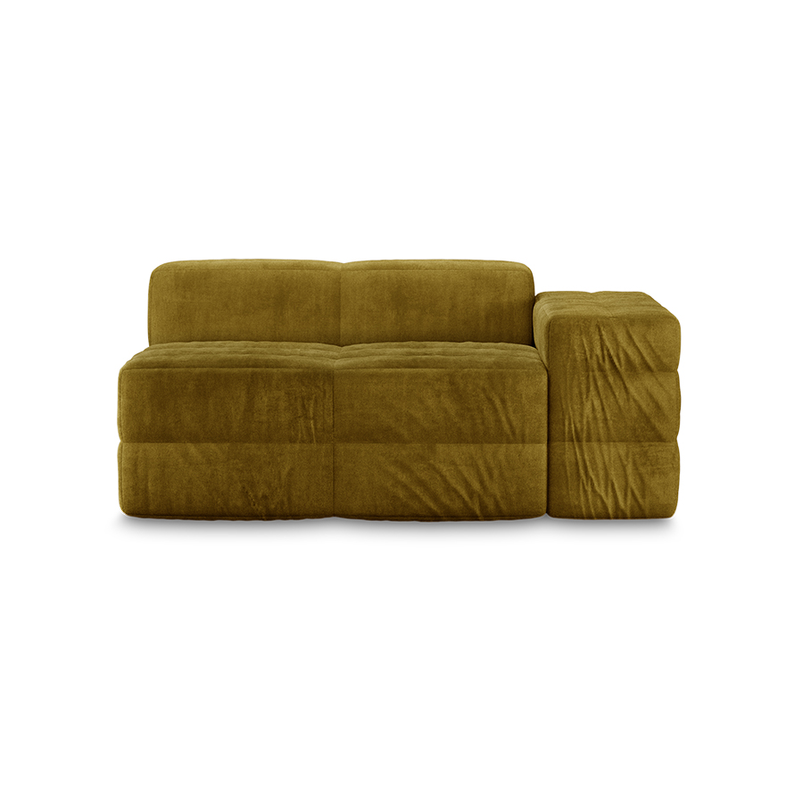 Sofa BRUT: element prawy - royal velvet oliwkowy