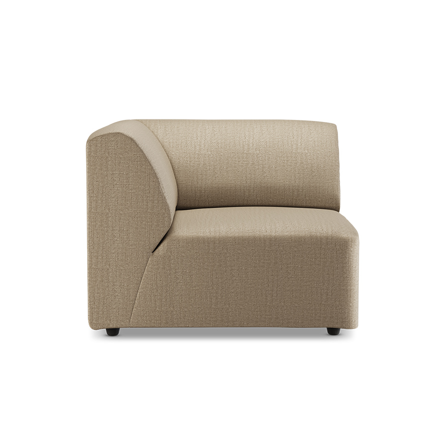 Sofa JAX: element lewy końcowy - pure ziemisty