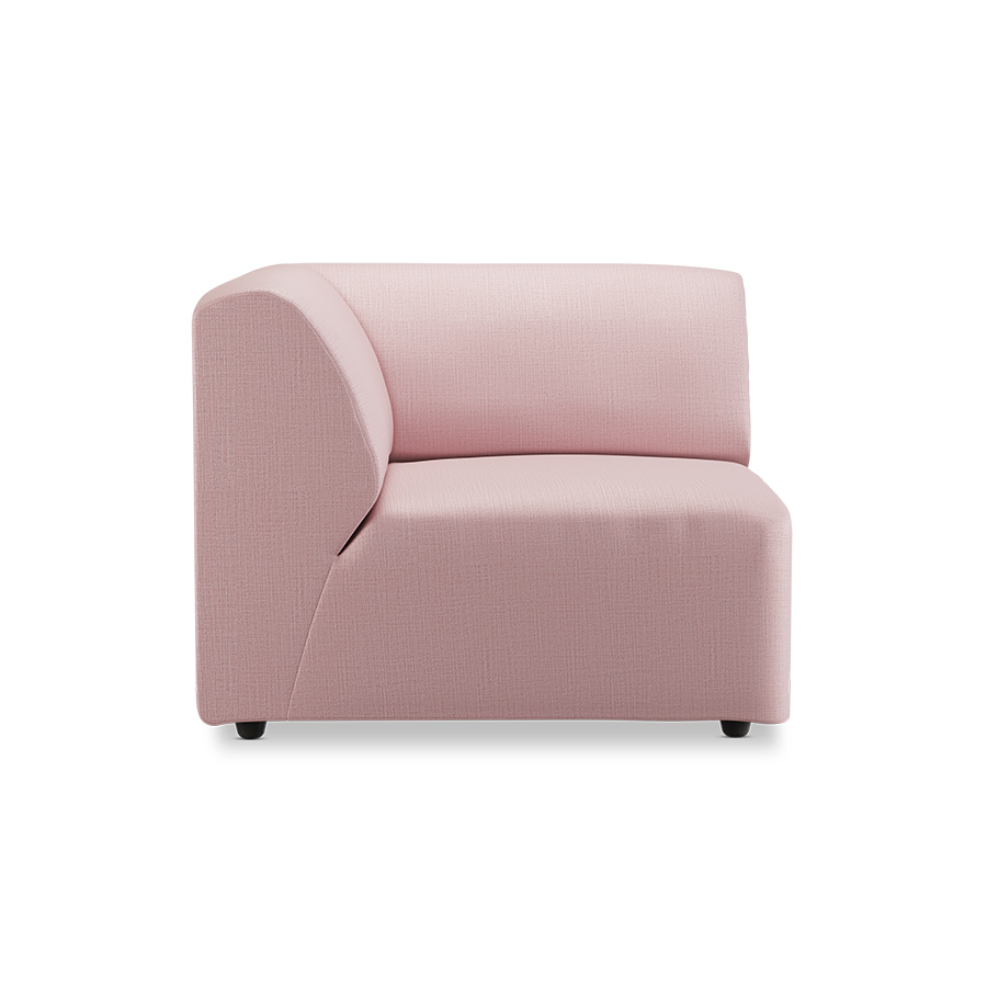 Sofa JAX: element lewy końcowy - różowy