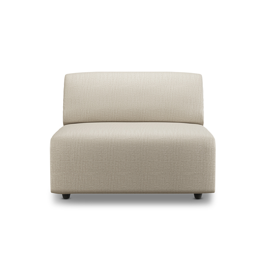 Sofa JAX: element środkowy - pure kość słoniowa
