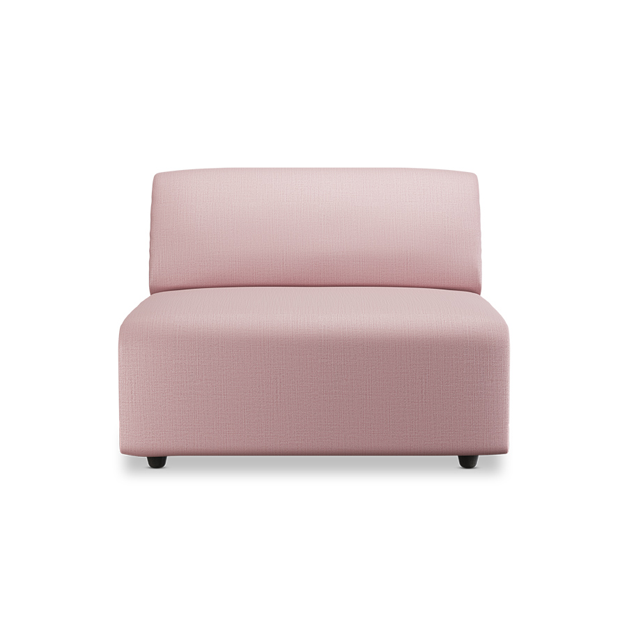 Sofa JAX: element środkowy - różowy