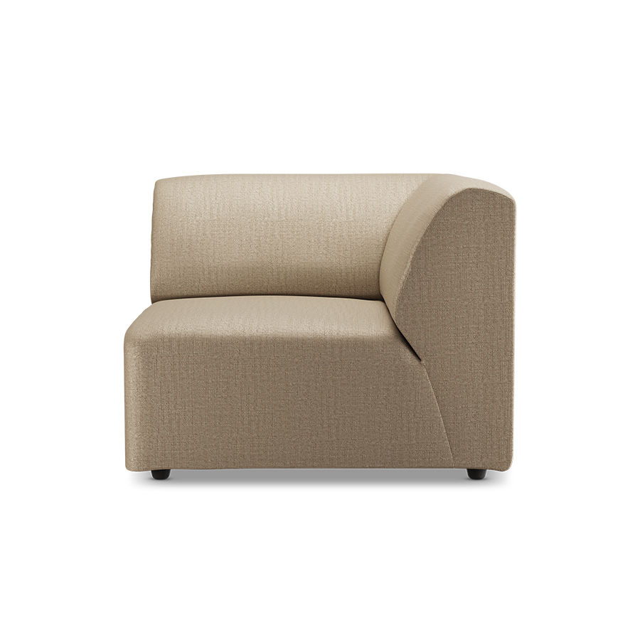 Sofa JAX: element prawy końcowy - pure ziemisty