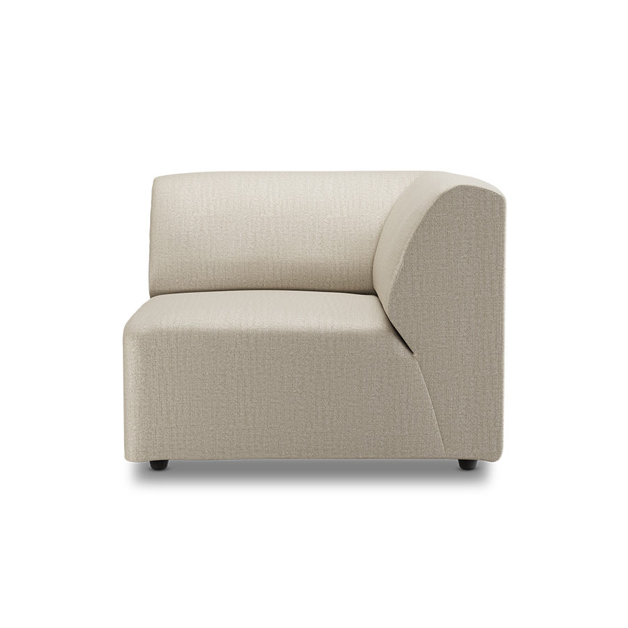 Sofa JAX: element prawy końcowy - pure kość słoniowa