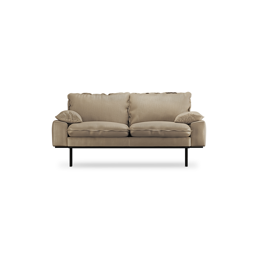 Sofa 2-osobowa RETRO - pure ziemisty