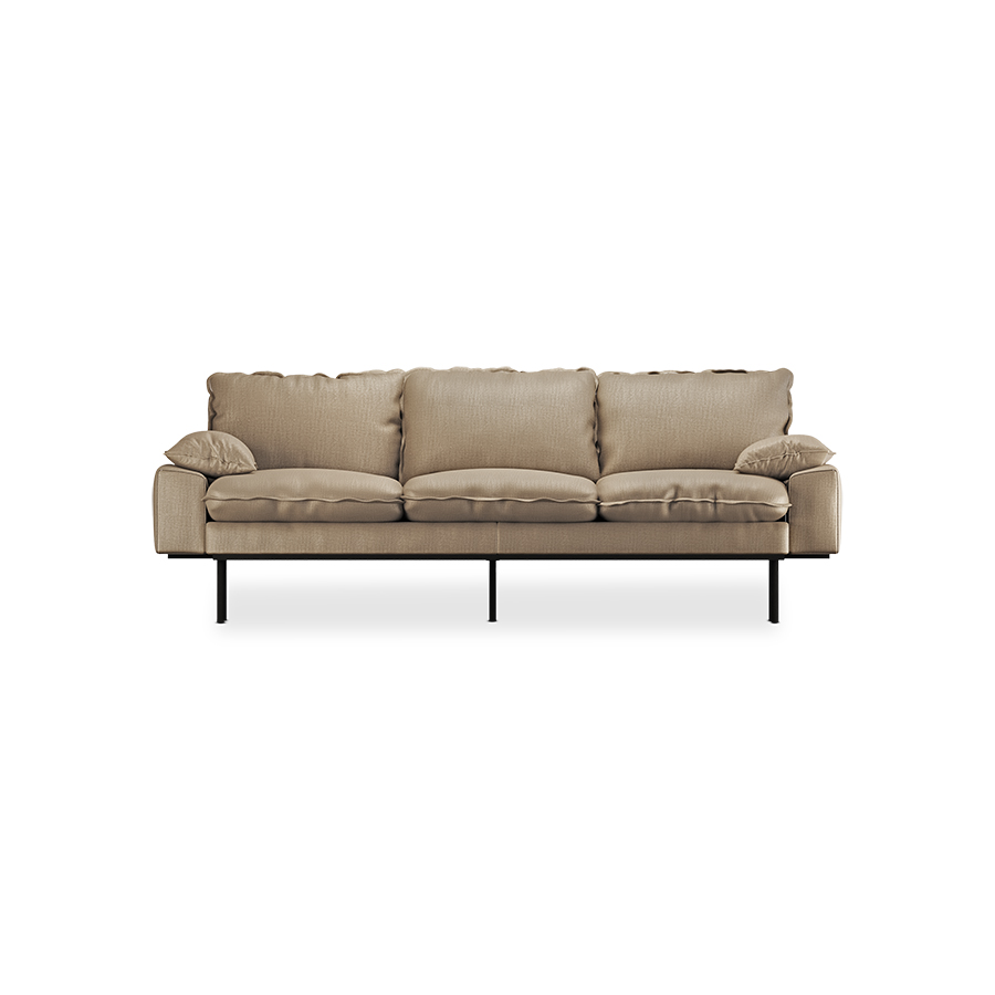 Sofa 3-osobowa RETRO - pure ziemisty
