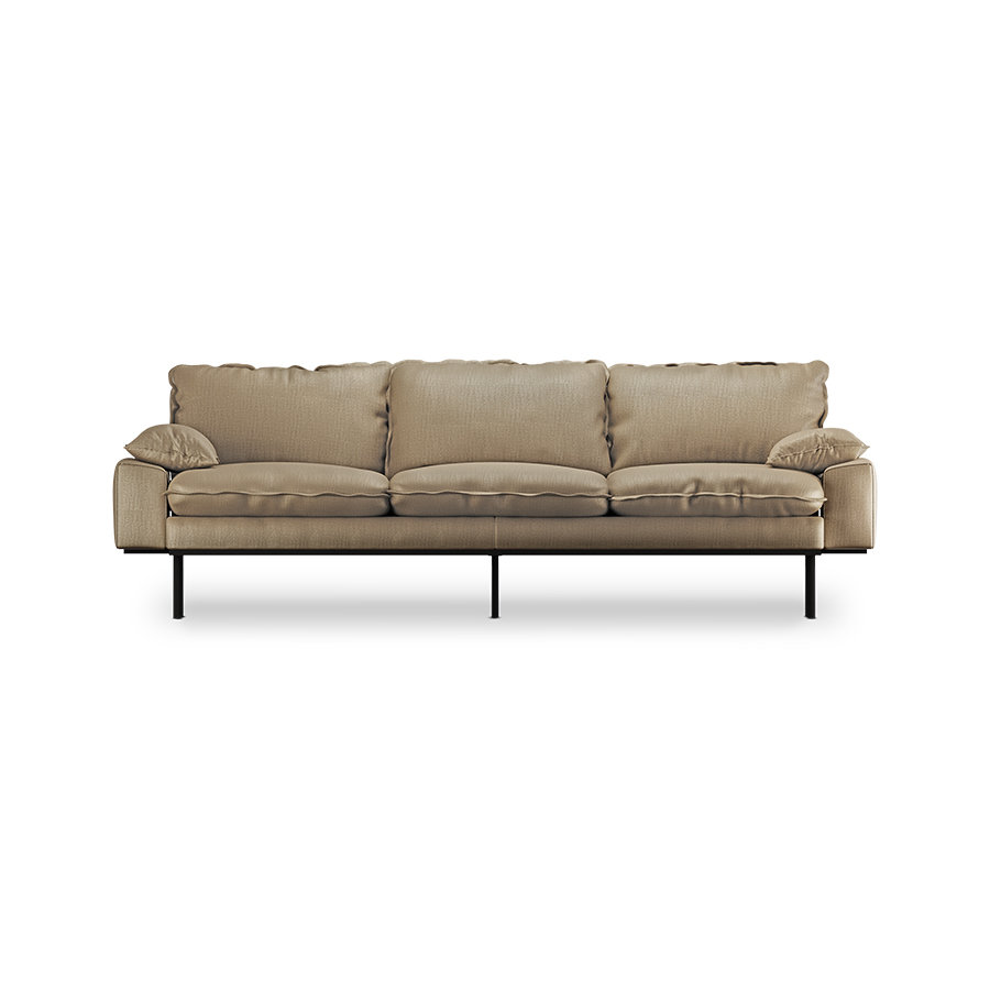 Sofa 4-osobowa RETRO - pure ziemisty