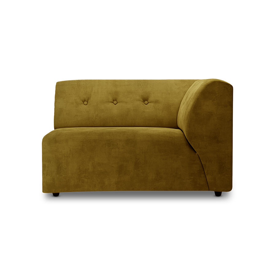 Kanapa VINT: narożnik prawy 1.5 - royal velvet oliwkowy