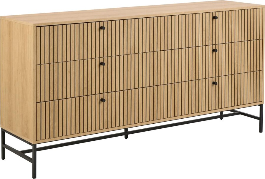 Komoda ALBANY 6 szuflad - dąb