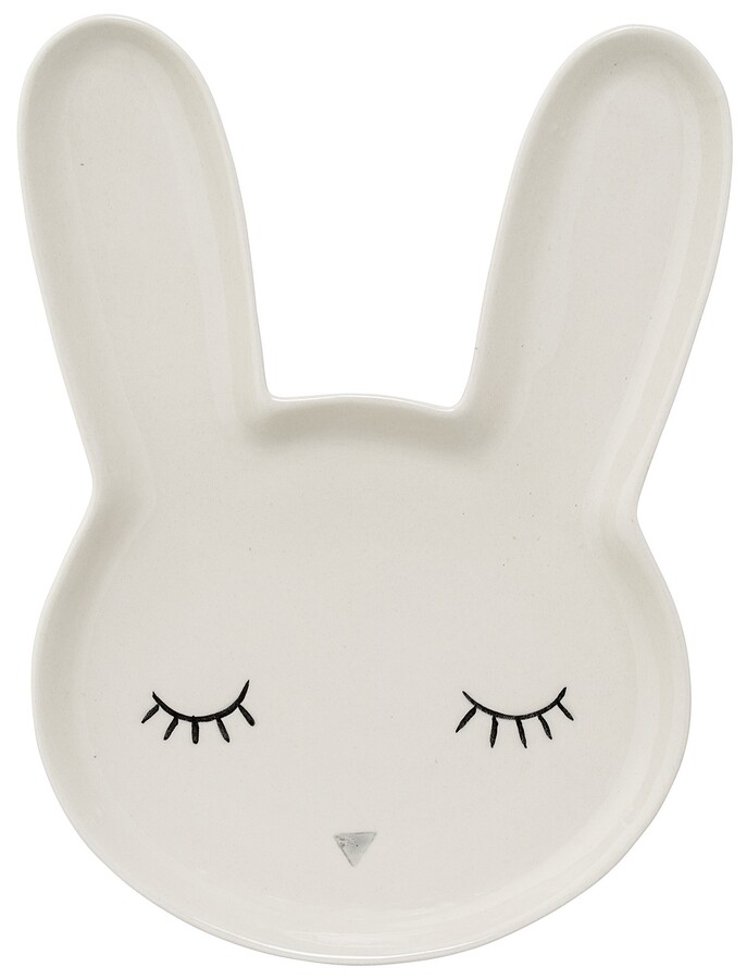 Talerz Smile Rabbit 24x17 cm biały