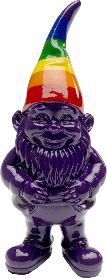 Figurka dekoracyjna GNOME STANDING RAINBOW 11 - fioletowy
