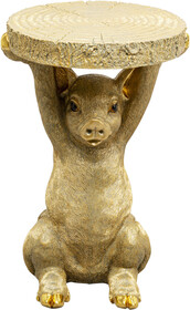 Stolik pomocniczy ANIMAL PIG 34x32 - złoty