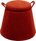Pufa ze schowkiem i uchwytami THIMBLE - czerwony