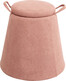 Pufa ze schowkiem i uchwytami THIMBLE - różowy