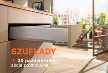 Szuflady 40kpl prowadnic 40kg/500mm i boków 500mm MERIVOBOX kolor BIAŁY MAT + KARCHER K4 akcja promocyjna SZUFLADY 2024 - Blum