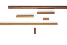 Uchwyty Uchwyt drewaniny FLAPP 0613 - dąb / rozstaw 1056 mm - Viefe