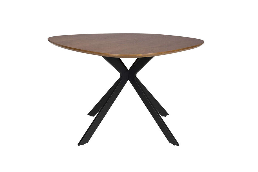 Stół okrągły CHASE ORGANIC 110 cm - brązowy/czarny