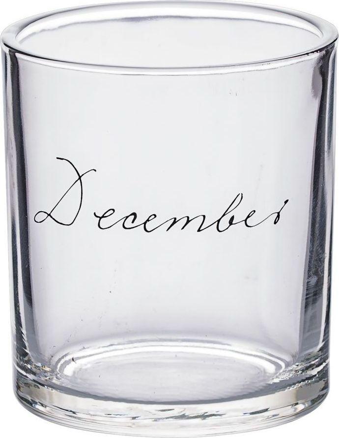 Szklanka z nadrukiem DECEMBER - transparentny