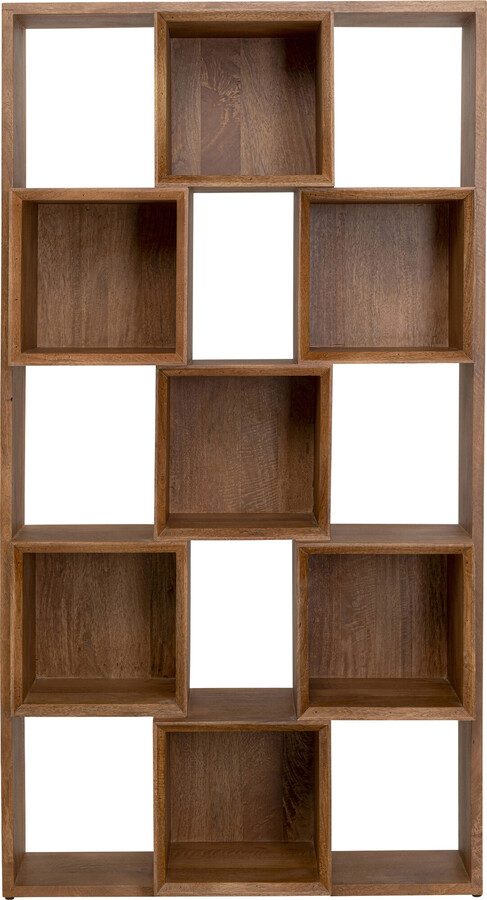 Regał drewniany CUBES BALANCE - brązowy
