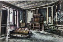 Obraz VINTAGE PIANO ROOM 150x100