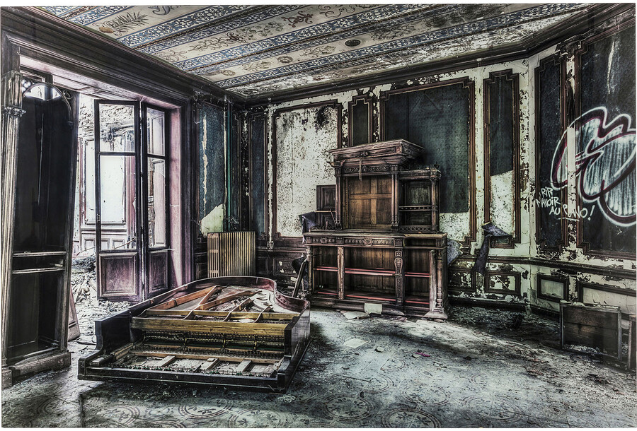 Obraz VINTAGE PIANO ROOM 150x100