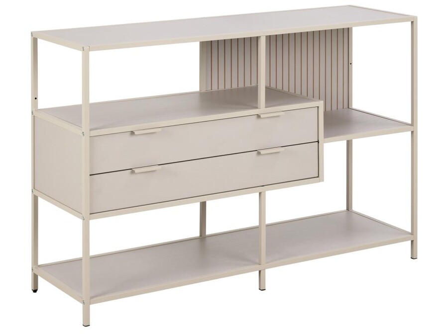 Regał z szufladami SEAFORD 78 cm - jasny szary