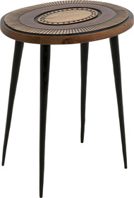 Stolik kawowy MEDINA OVAL 40x30 - brązowy