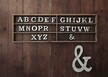 Dekoracja wisząca metalowa N - srebrny