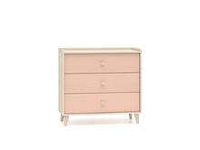 Komoda z szufladami MEVEL 06 - beż piaskowy/millenial pink