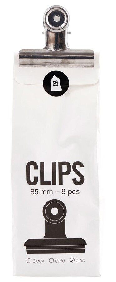 Klipsy 9 cm srebrne  (8-Set)