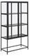 Witryna 2-drzwiowa SEAFORD 150 cm - transparentny/czarny