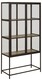 Witryna 2-drzwiowa SEAFORD 150 cm - transparentny/czarny/dziki dąb