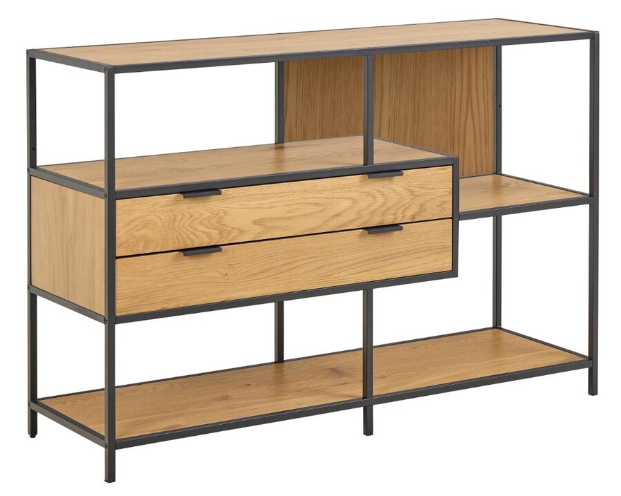 Regał z szufladami SEAFORD 78 cm - dąb dziki