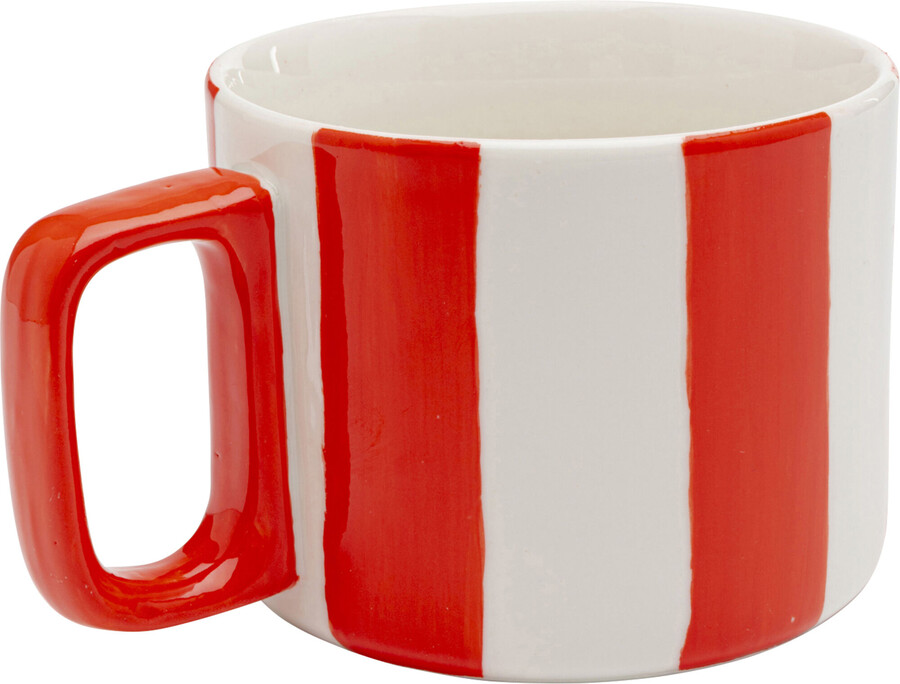 Kubek Cocina Stripes czerwony