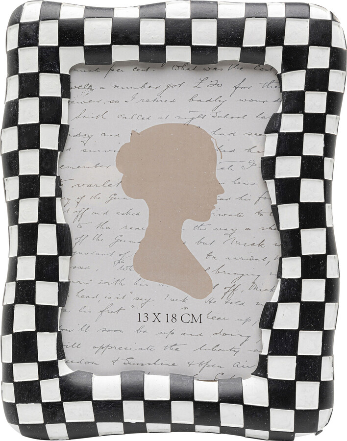 Picture Frame Checker Black 13x18cm