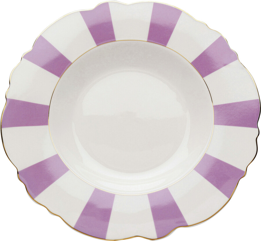 Plate Deep Harlequin Purple Ř23cm