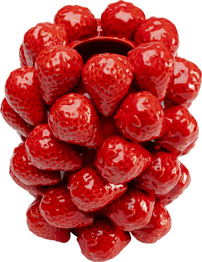 Vase Strawberries Red 24cm
