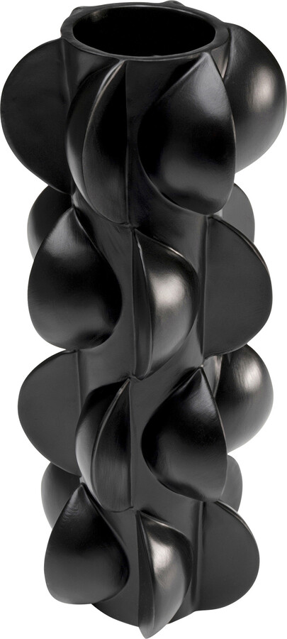Wazon z porcelany VIENTO 35 cm - czarny