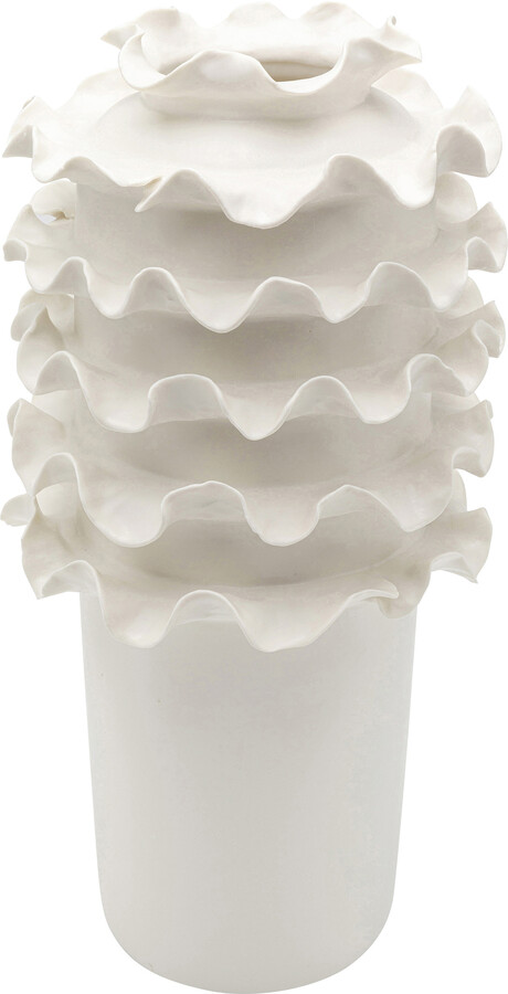 Wazon z porcelany VIENTO 39 cm - biały