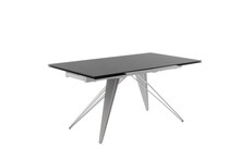 Stół rozkładany NEMURO 160/240x90 - czarny/stal