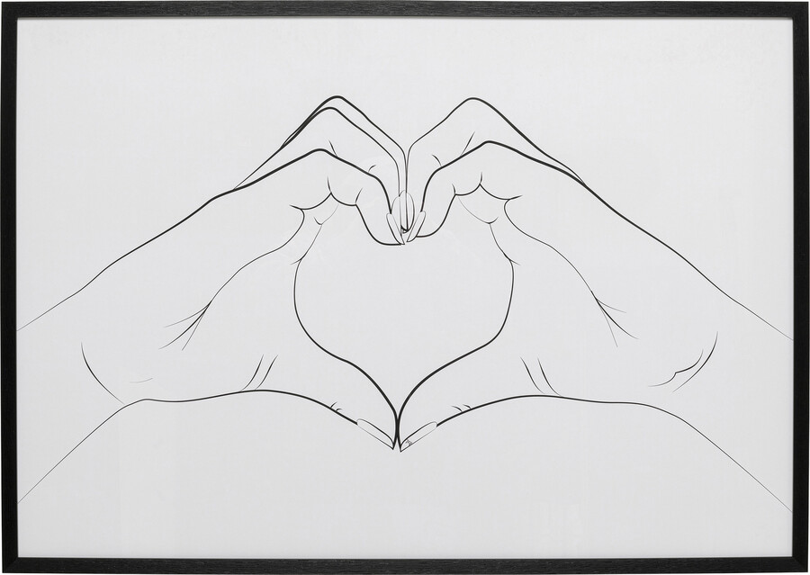 Obraz w ramie HEART HANDS 103x73