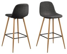Hoker WILMA 101 cm - szary/dąb