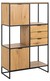 Regał 2-drzwiowy z szufladami SWINDON 141 cm - dziki dąb