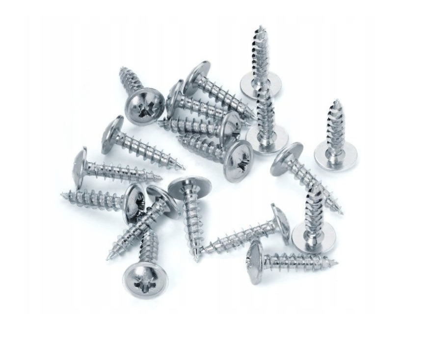 Wkręt do drewna z łbem podkładkowym 3,5x16 mm biały ocynk Marcopol / 100 szt.